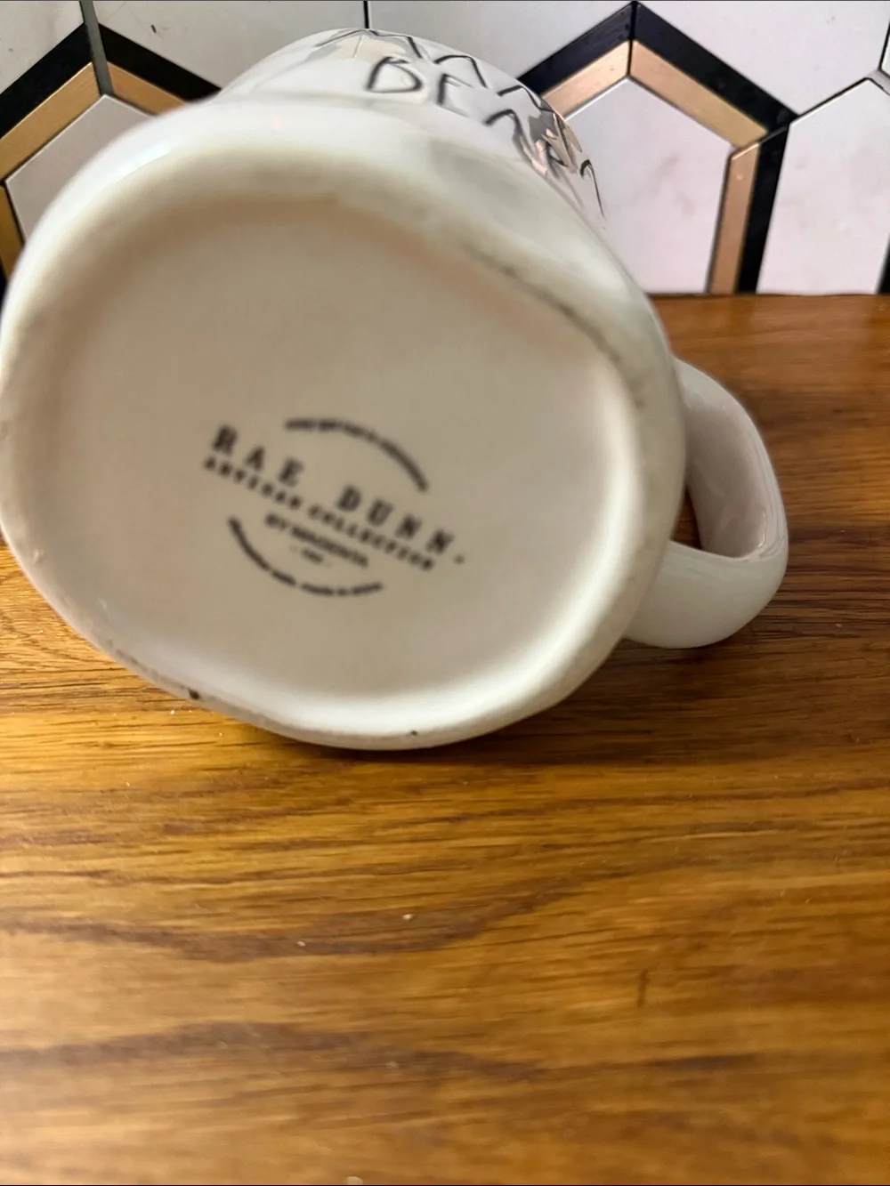 Rae Dunn Mama Bear Ceramic Coffee Mug - White